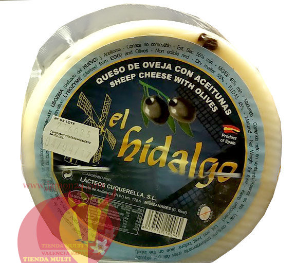 Sheep Milk Cheese El Hidalgo, With Olives, Soft ≈ 1 kg