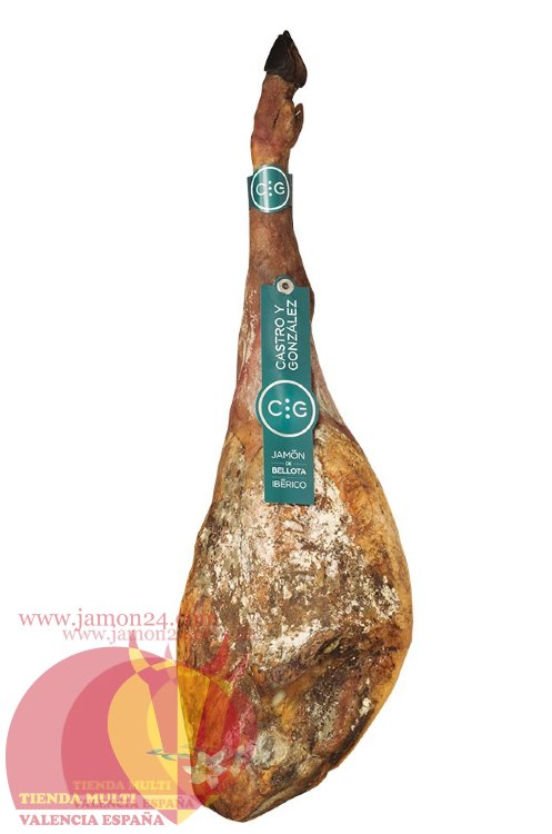 Iberian Ham 100% Pure, Acorn-Fed Castro Y Gonzalez, Guijuelo Gran Reserva Premium ≈ 7,2 - 7,8 kg/16 - 17 lb, 48+ months